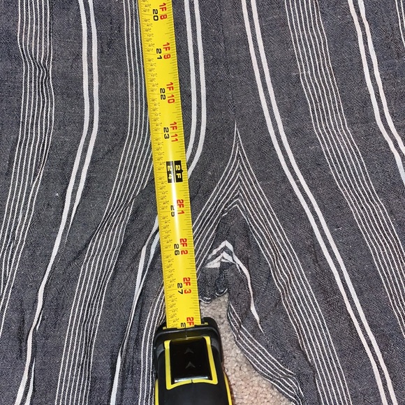 Chloe + Rene blue and white striped romper - Picture 6 of 9